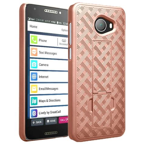 Case for Jitterbug Smart2, Nakedcellphone Slim Ribbed Rubberized Hard Shell Cover [with ...