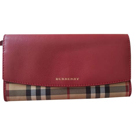 Burberry Wallet Dark red Leather ref.67816 - Joli Closet