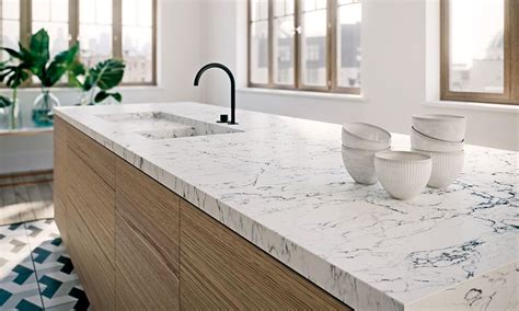 Caesarstone 5143 "White Attica" | White attica, Quartz kitchen countertops, Caesarstone kitchen