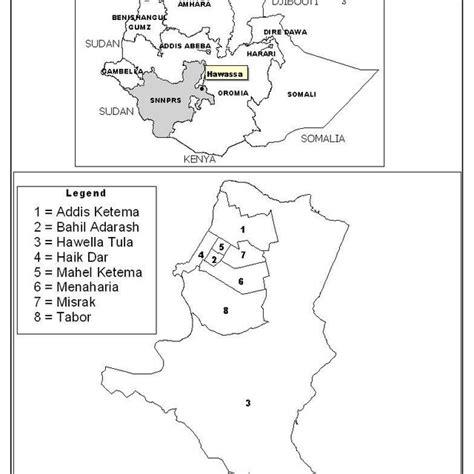 Location of Hawassa City and its Sub-cities | Download Scientific Diagram