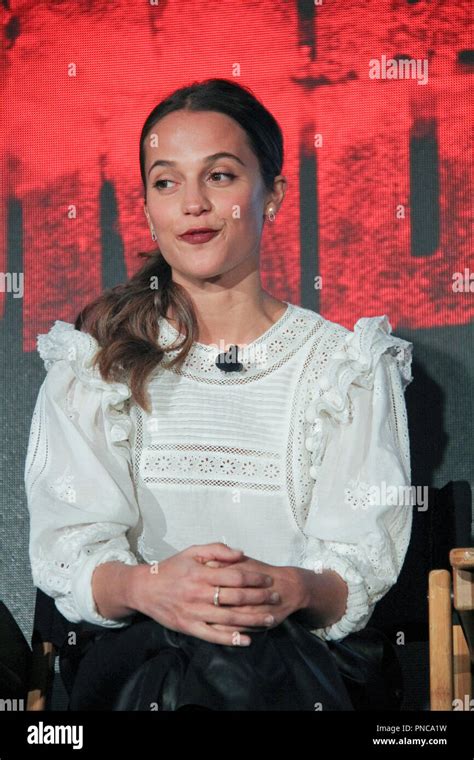 Alicia Vikander 02/23/2018 "Tomb Raider" Press Conference held at Four ...