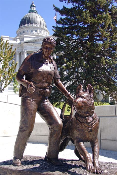 K9 Officer Police Memorial Bronze Monument |Sculptor Lena Toritch