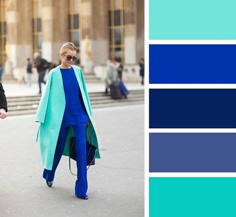 color coded palette of royal blue and turquoise | Colour combinations fashion, Royal blue ...