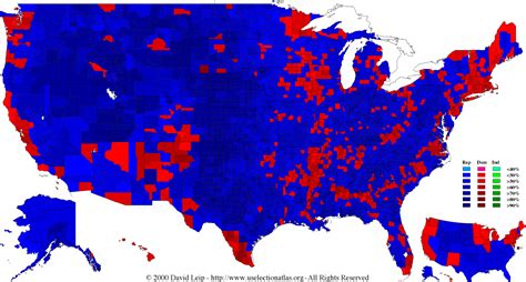 2000 Presidential Election - Election Results by County