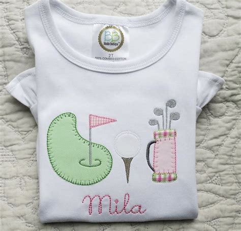 Golf trio applique embroidery design | Embroidery design | Cosellie