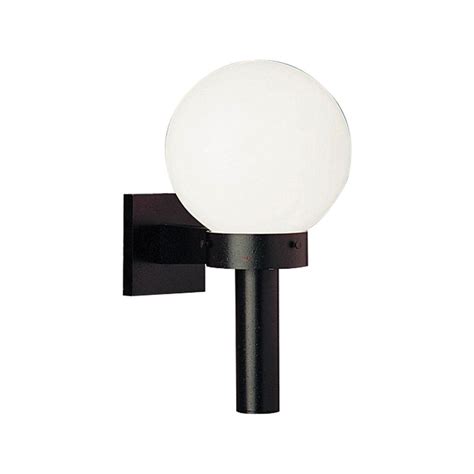 Mid-Century Modern Outdoor Wall Light Black Acrylic Globe by Progress ...