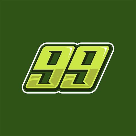 Premium Vector | Racing number 99 logo design vector