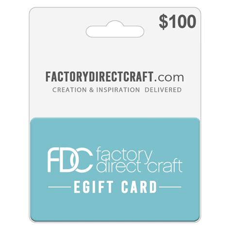 $100 eGift Card - E-mail Delivery - E-Gift Cards - Factory Direct Craft