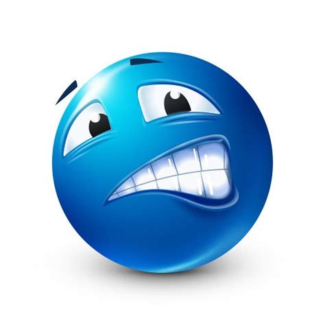 Side-Grinning Smiley | Blue emoji, Emoji meme, Emoticons emojis