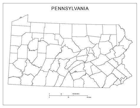 Pennsylvania Blank Map