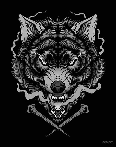 "Dunkler Wolf" von deniart | Redbubble | Wolf tattoo traditional, Wolf tattoo design, Wolf tattoos