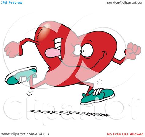 Royalty-Free (RF) Clipart Illustration Of A Running Heart by toonaday #434166