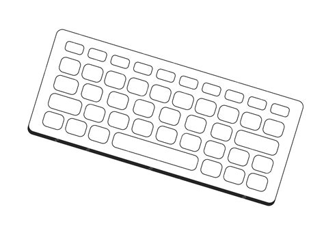 Premium Vector | Computer keyboard flat monochrome isolated vector object Input device for ...