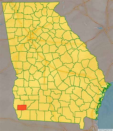 Map of Miller County, Georgia - Thong Thai Real