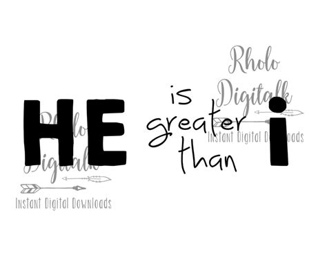 He is greater than I svg-Instant digital download | Etsy