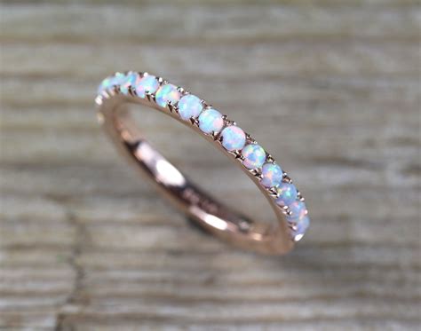 Opal Eternity Band, Rose Gold Opal Ring | Benati