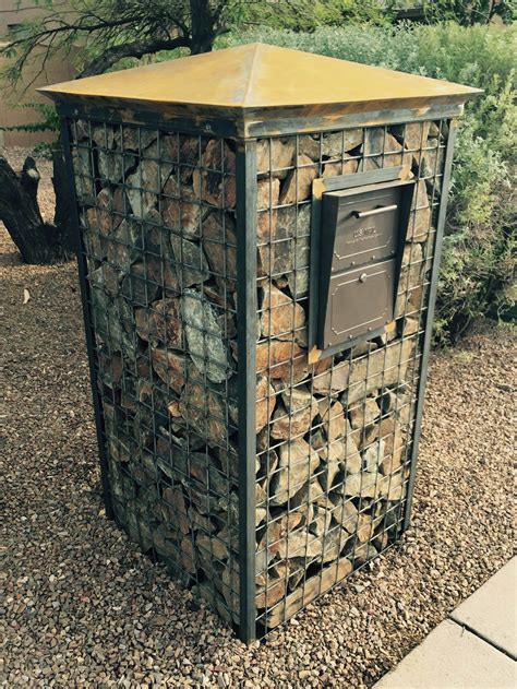 Look at our NEW mailbox design! A must have for any landscape! www.rock-gabion.com | Mailbox ...