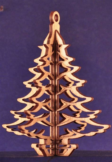 3-D Wood Christmas Tree Ornament