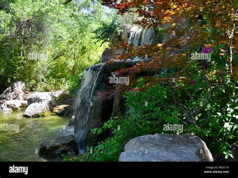 Traditional Japanese Garden Waterfall Stock Photo - Alamy