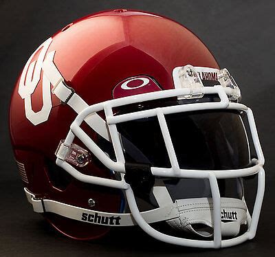 *CUSTOM* OKLAHOMA SOONERS NCAA Schutt XP GAMEDAY Replica Football Helmet | eBay