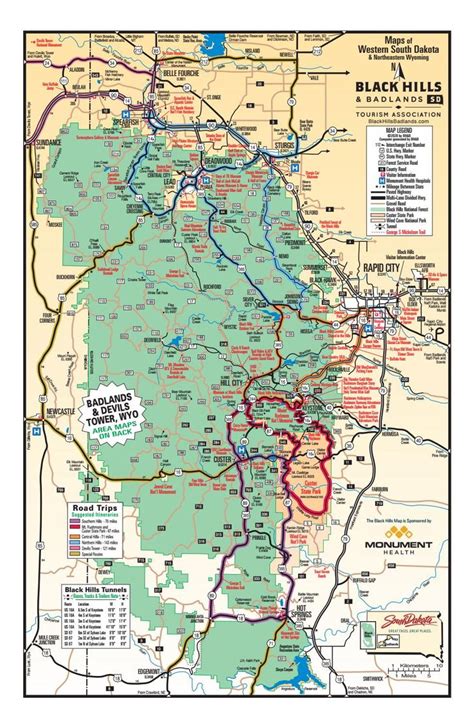 Black Hills Map | South dakota vacation, South dakota travel, Black hills south dakota