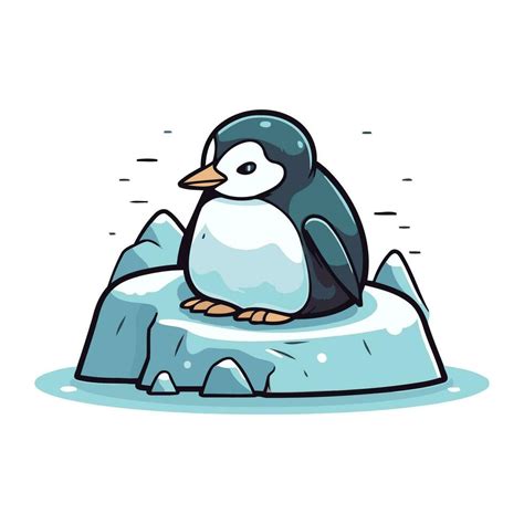 Penguin on the ice. Cute cartoon vector illustration. 33285311 Vector Art at Vecteezy