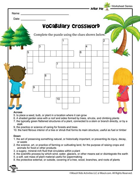 Arbor Day for Kids Crossword | Woo! Jr. Kids Activities : Children's ...