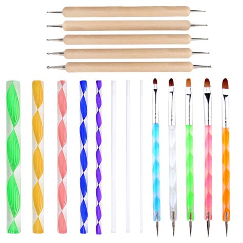 18pcs Mandala Drawing Tools Portable Painting Drawing Tools Pen Dotting Tools Brushes Mandala ...