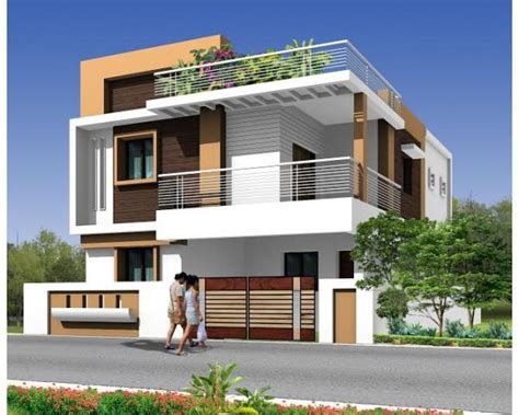 MODERN duplex house - Google Search | Duplex house design, Small house elevation, House front design