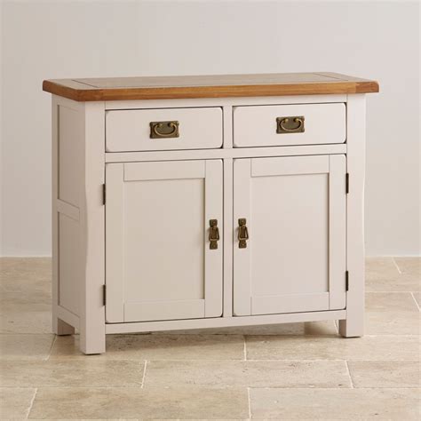 Kemble Rustic Solid Oak and Painted Small Sideboard Solid Oak Sideboard ...