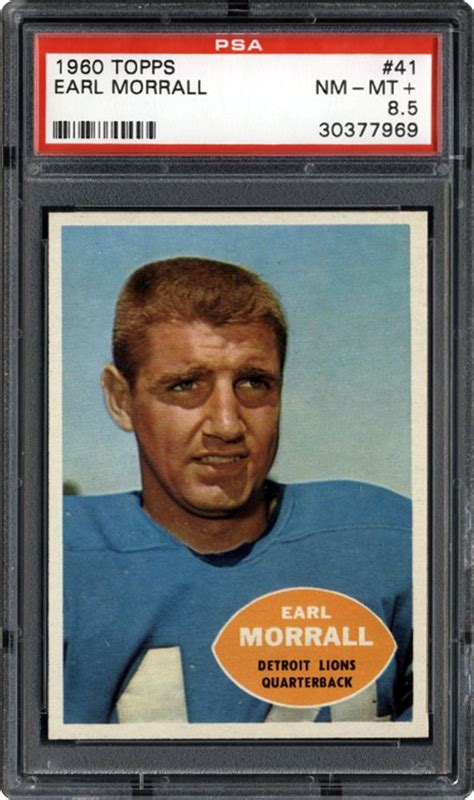 1960 Topps Earl Morrall | PSA CardFacts®