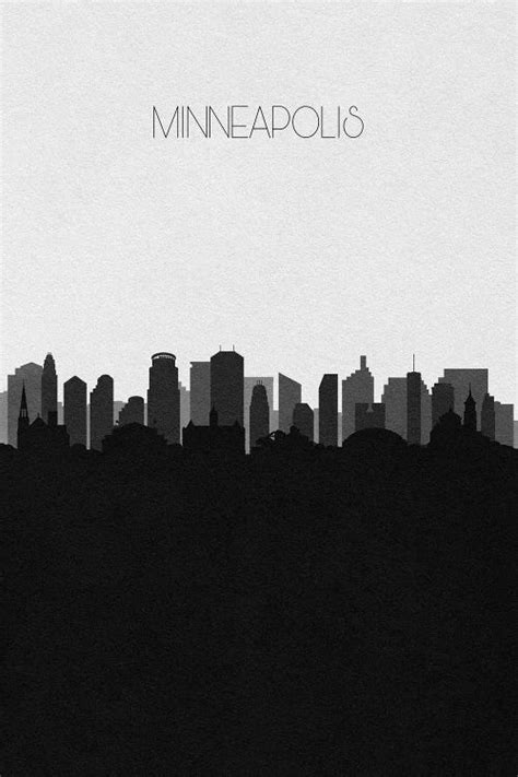 Minneapolis Skyline Art Print by Ayse Deniz Akerman | iCanvas