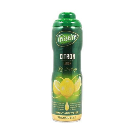 Teisseire Lemon Syrup. Buy Sirop Teisseire Citron Online. From France