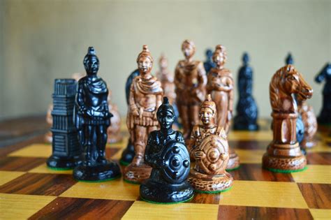 Vintage Chess Pieces Large Antique Wooden Board and Plastic - Etsy