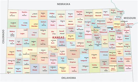 Kansas Counties Map | Mappr