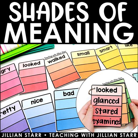 Shades of Meaning: Strengthening Student Vocabulary and Word Choice