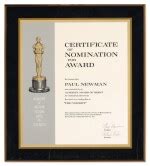 "The Verdict" | Paul Newman Academy Award® Certificate of Nomination and Nomination Plaque | A ...