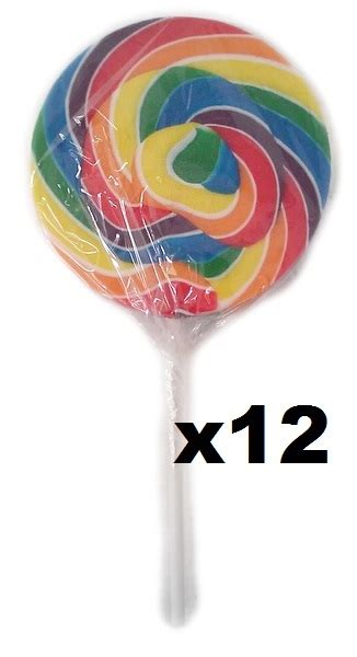 Jumbo Rainbow Swirl Lollipops - rainbow lollipops - Shindigs.com.au