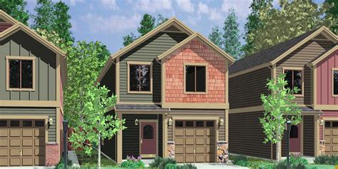 Duplex House Plans, Back To Back House Plans, Narrow House Plans,