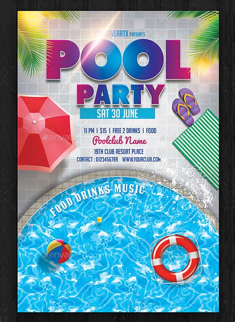 33+ Printable Pool Party Invitations - PSD, AI, EPS, Word