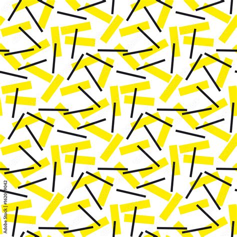 Yellow and black rectangle geometry seamless pattern vector illustration surface design for ...