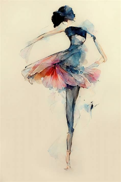 Illustration artistiques | Ballerina watercolor | Europosters