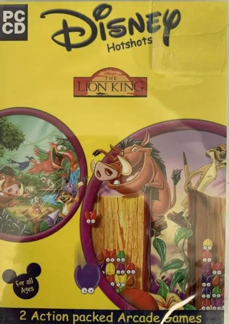 DISNEY HOTSHOTS LION King Bug Drop Slingshooter Games PC CD ROM New and ...