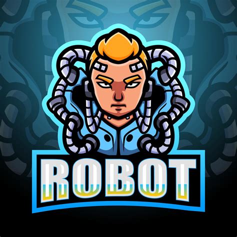 Robot mascot esport logo design 7331783 Vector Art at Vecteezy