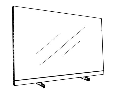 Drawing Of The Flat Screen Tvs Illustrations, Royalty-Free Vector ...