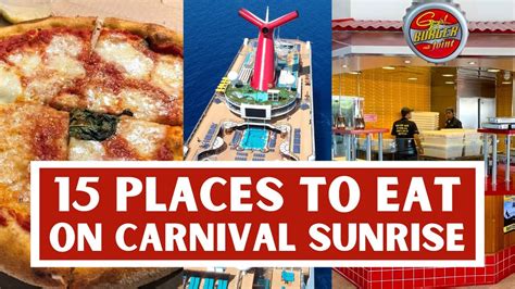 15 Carnival Sunrise Dining Options (2019) - YouTube