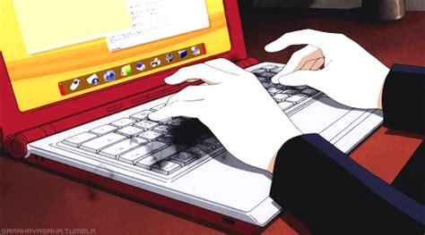 Image result for anime typing gif