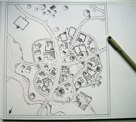 Small village map by Blaidd--Drwg on deviantART | Village map, Fantasy map making, Fantasy world map