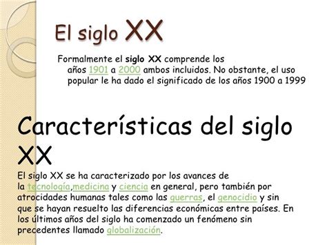 El siglo xx