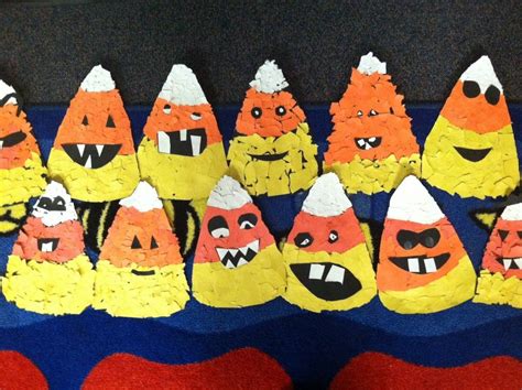 hilarious Candy Corn torn paper collages- Gr.1 Halloween Art Lessons ...